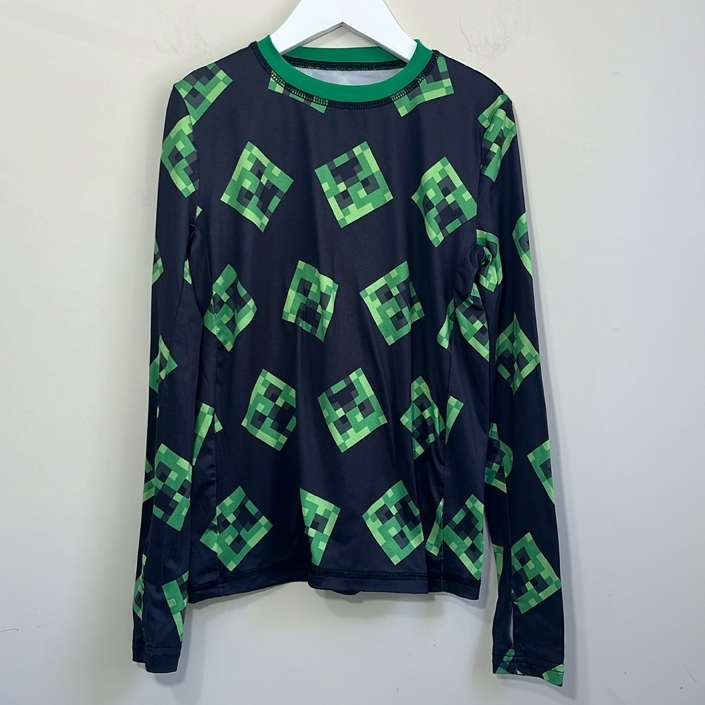 Minecraft Cuddl Duds Boys Long Sleeve Shirt Size Medium